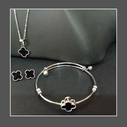 Silver Color 3-Piece Pendant Set
